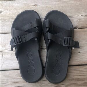 Women's 9 Chaco Chillos Slide Black Slides Sandals Adjustable